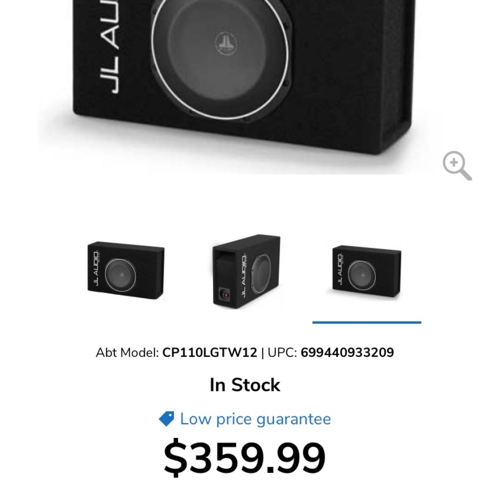 JL AUDIO 10TW1-4 PORTED ENCLOSURE SUBWOOFER